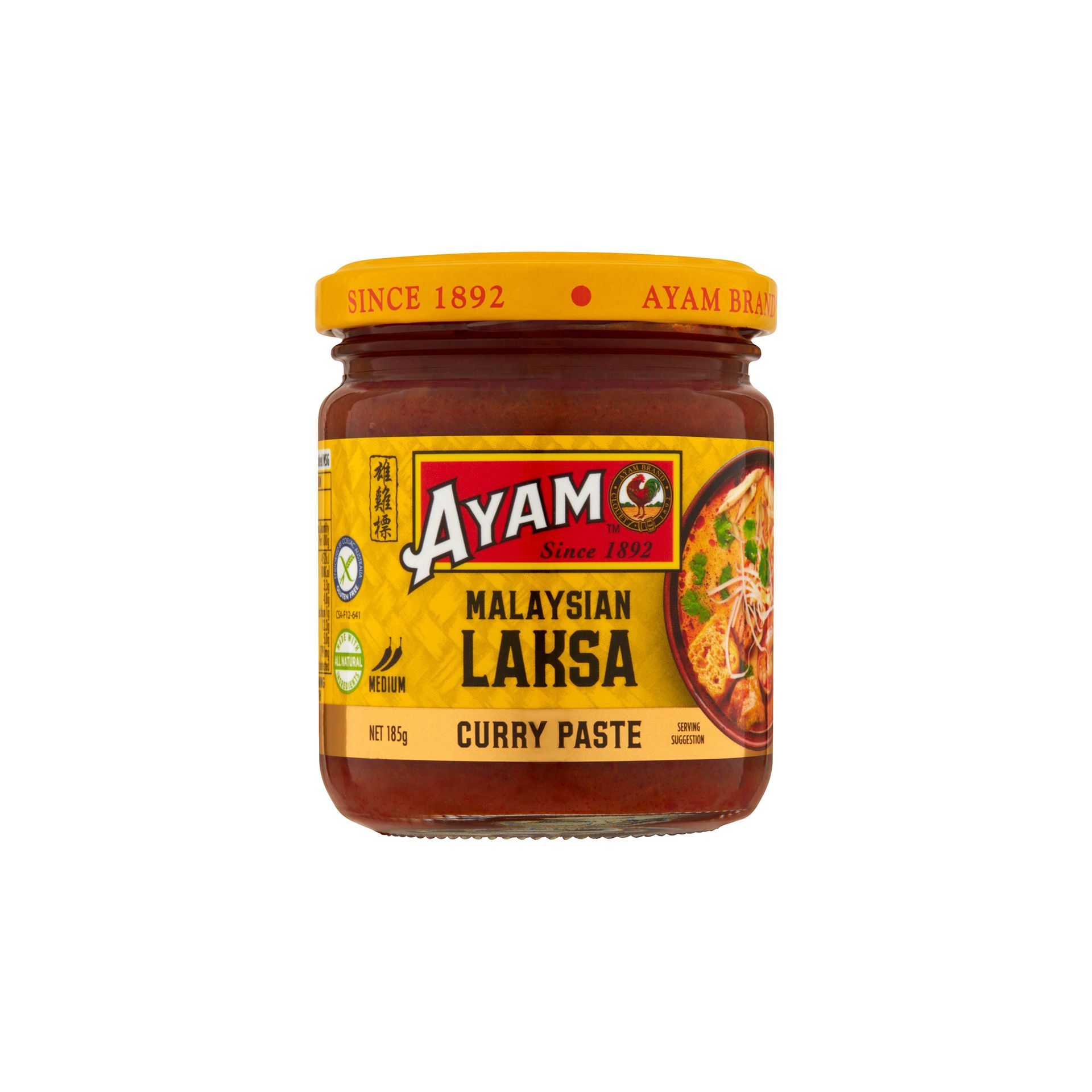 【Ayam】雄雞標叻沙咖哩醬185g