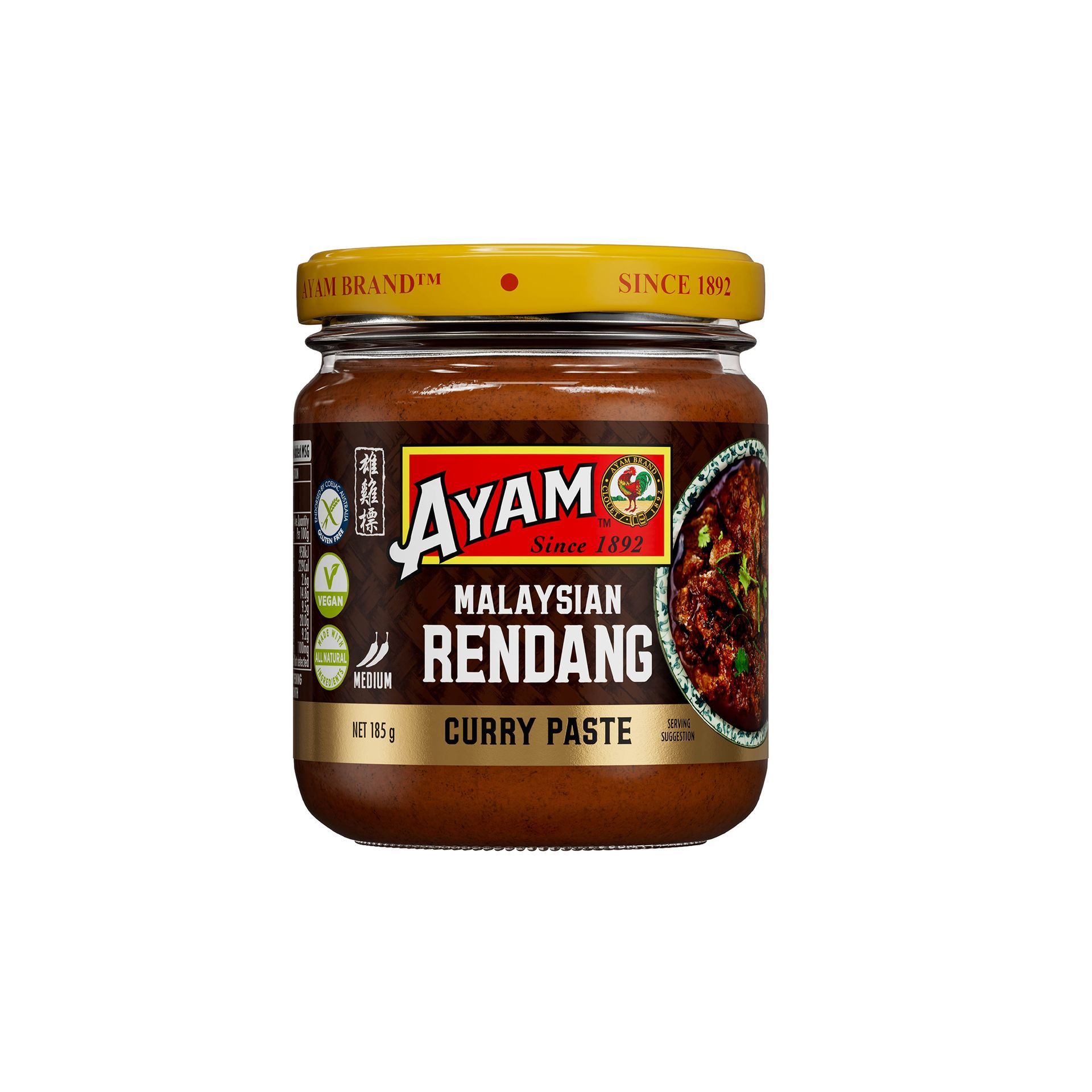 【Ayam】雄雞標巴東仁當咖哩醬185g