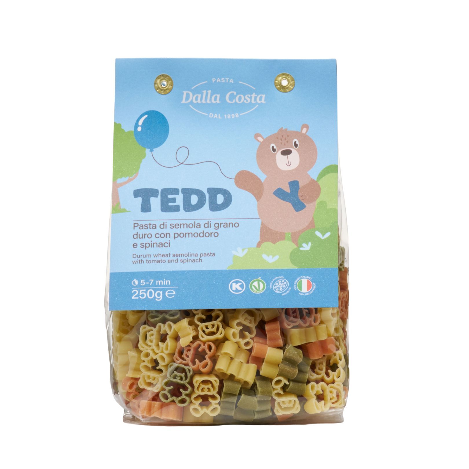 【Dalla Costa】達樂三色泰迪熊造型麵 250g