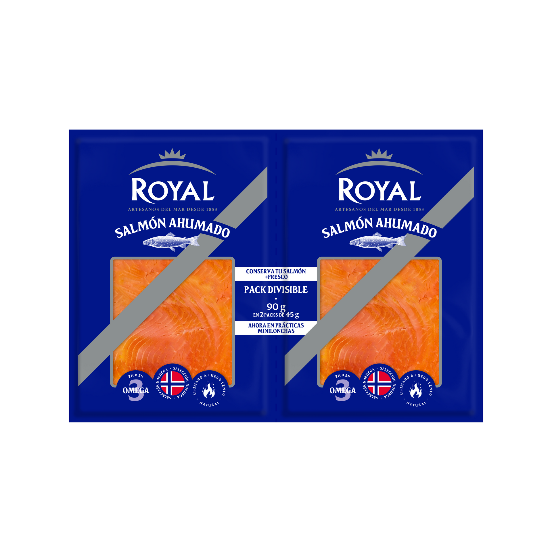 【Royal】 挪威切片煙燻鮭魚(雙包裝) 45g *2