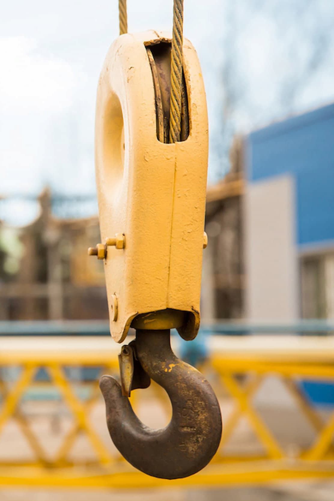 A Close-up Of a Crane Hook Hanging from A Rope —  D & S Crane Hire & Rigging In Noosa, QLD