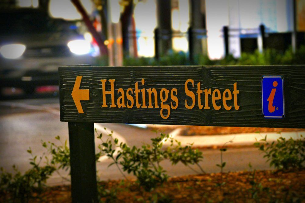 Hastings Street Sign —  D & S Crane Hire & Rigging In Noosa, QLD