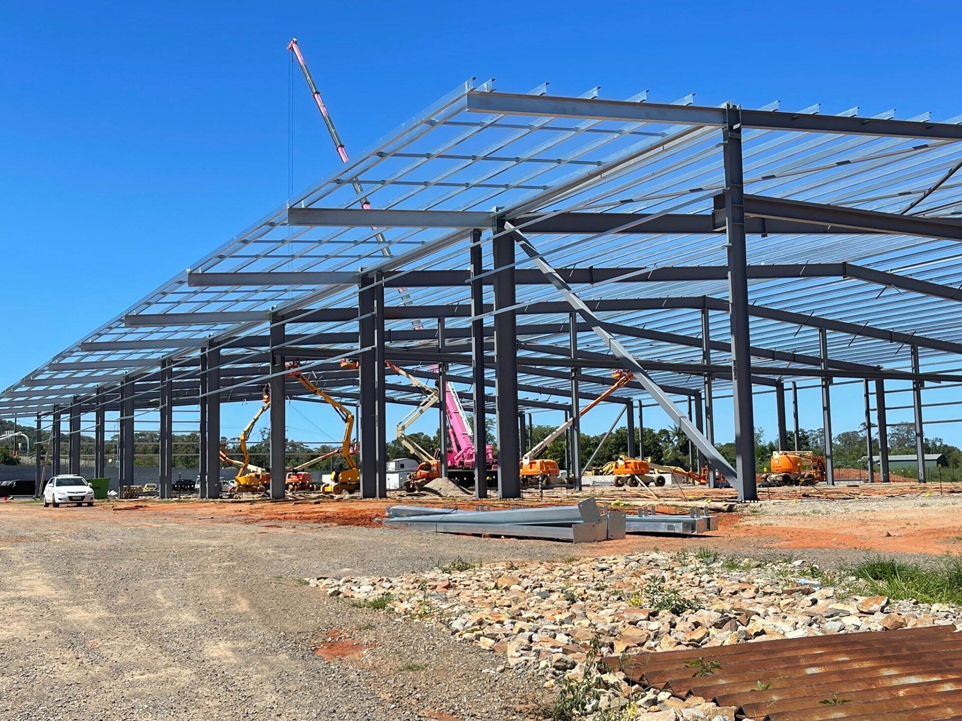 Steel Erection Underway on A Worksite on The Sunshine Coast —  D & S Crane Hire & Rigging In Kunda Park, QLD