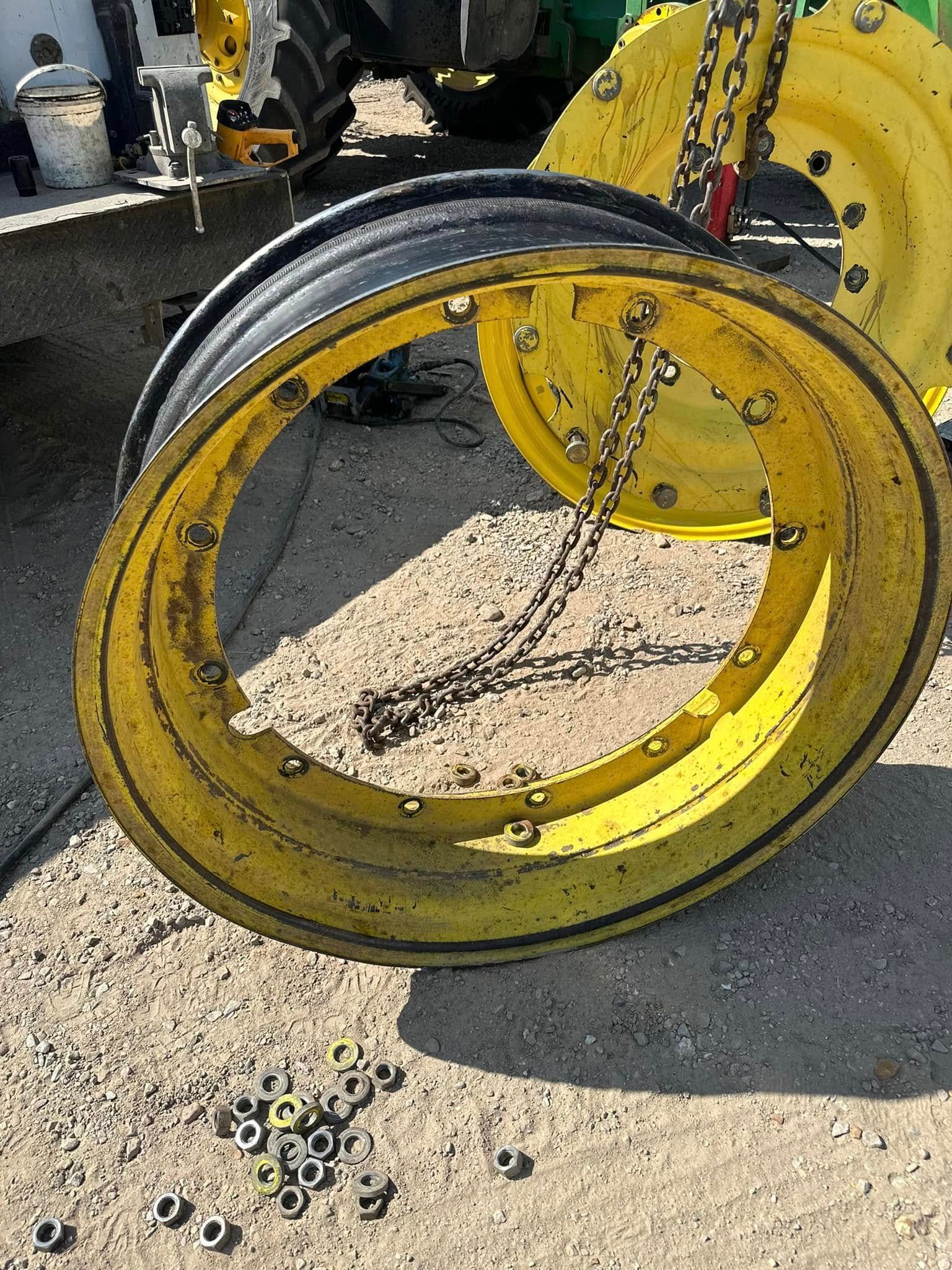 yellow tractor rim
