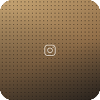 Brown textured background with a small white Instagram-style camera icon centered