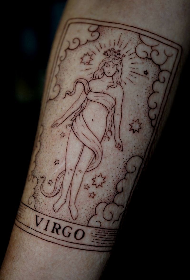 Fine line tarot card tattoo @Luisd_art | Black craft tattoos | Miami