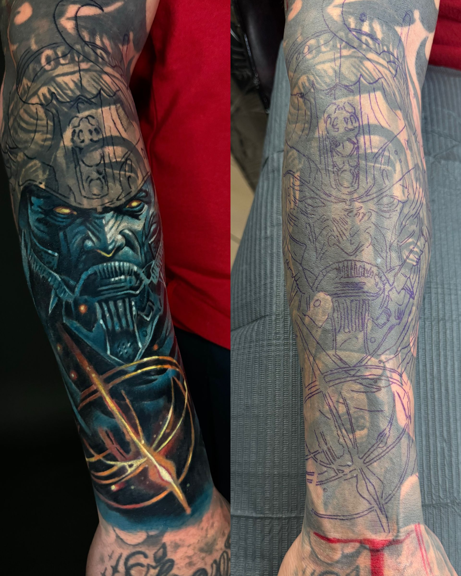 Cover up tattoo @inkfabregas | Black Craft Tattoos Miami 