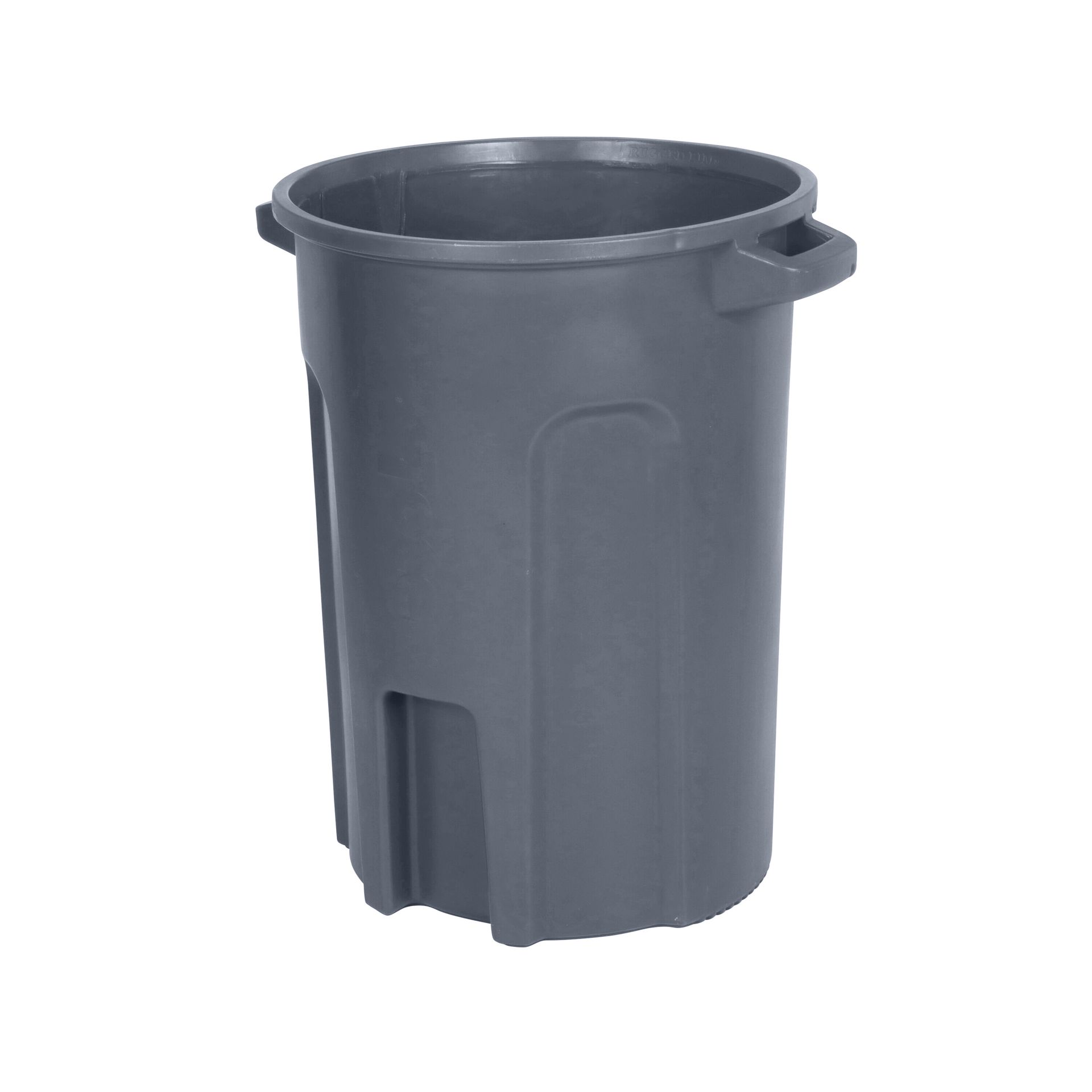 32 Gal. Round Trash Can with Lift Handle - Dark Gray Granite