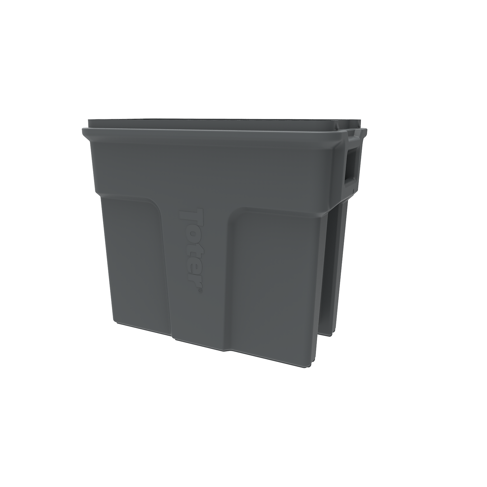 16 Gallon Slimline Rectangular Trash Can - Dark Cool Gray