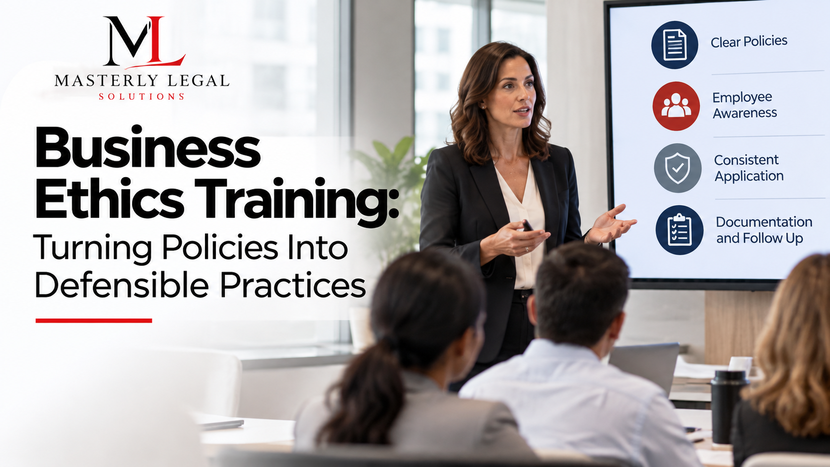 Business ethics training on workplace policies and compliance.