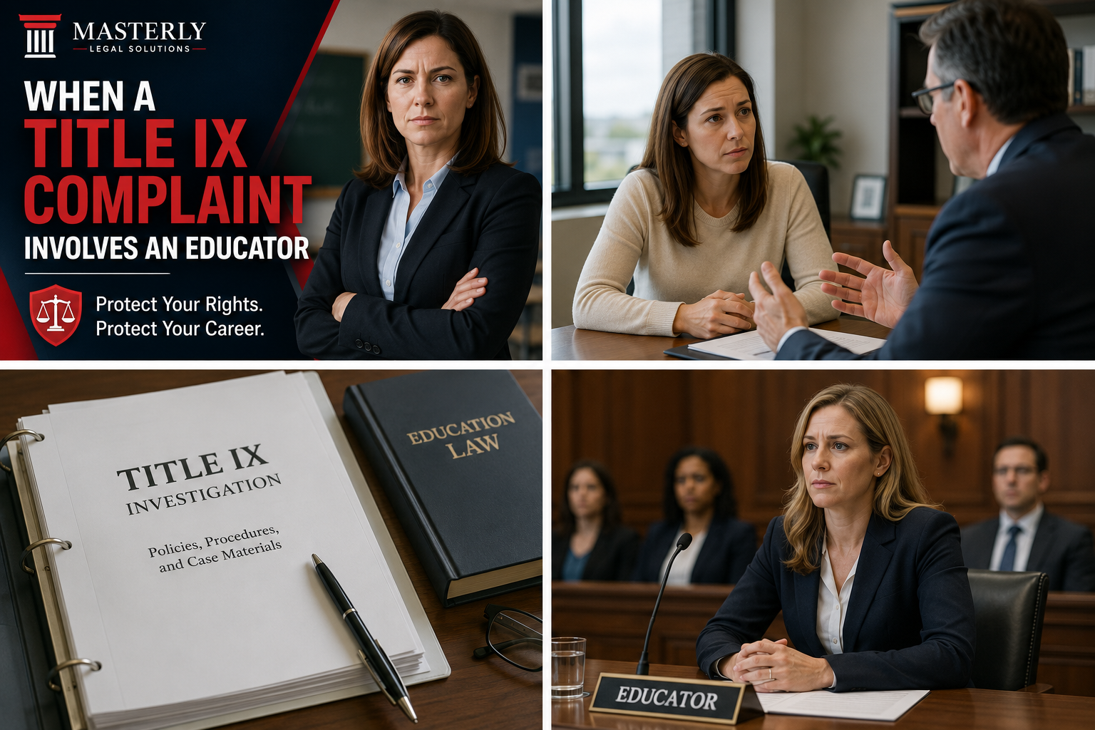 When a Title IX complaint involves an educator with Masterly Legal Solutions legal defense