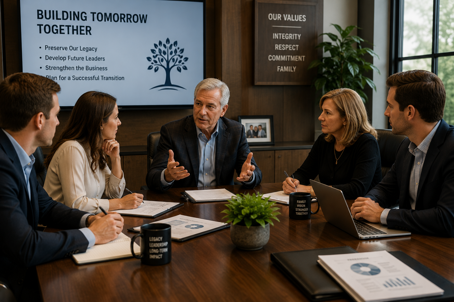 family business succession planning meeting