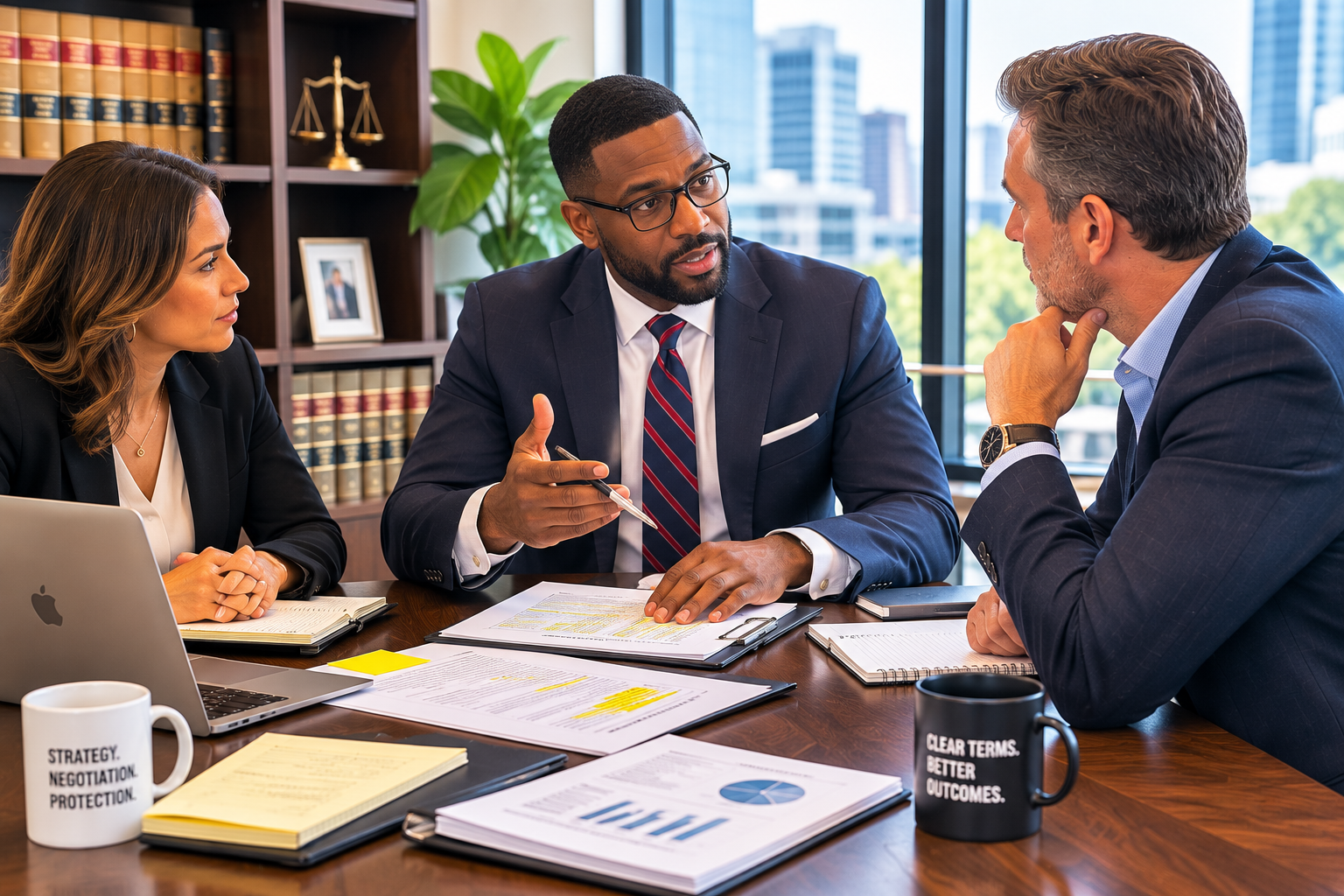 business agreement negotiation with legal counsel