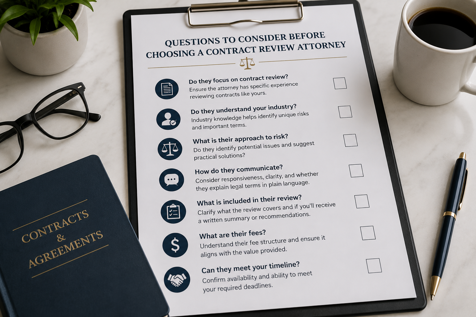 questions to consider before choosing contract review attorney