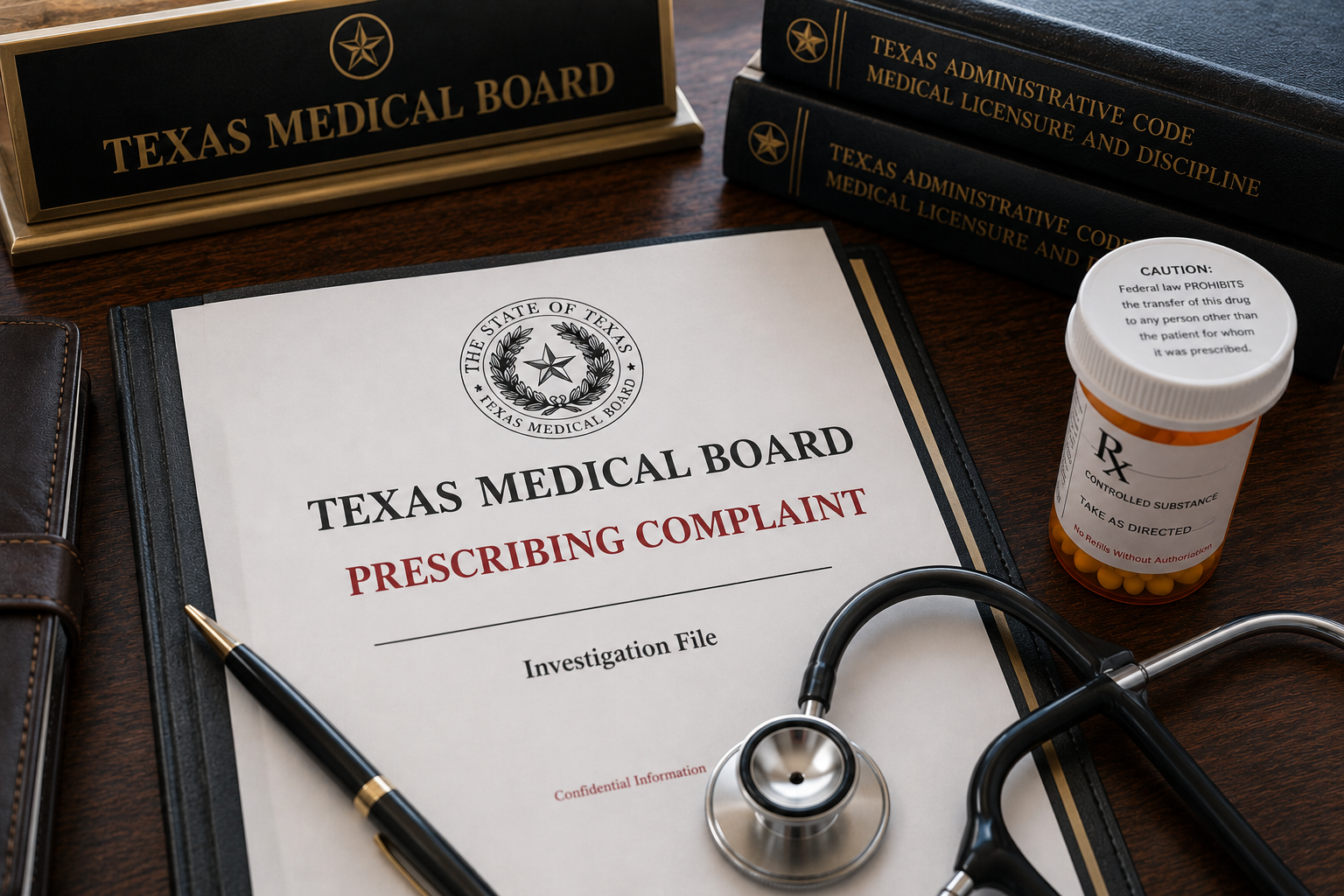 Texas Medical Board prescribing complaint visual.