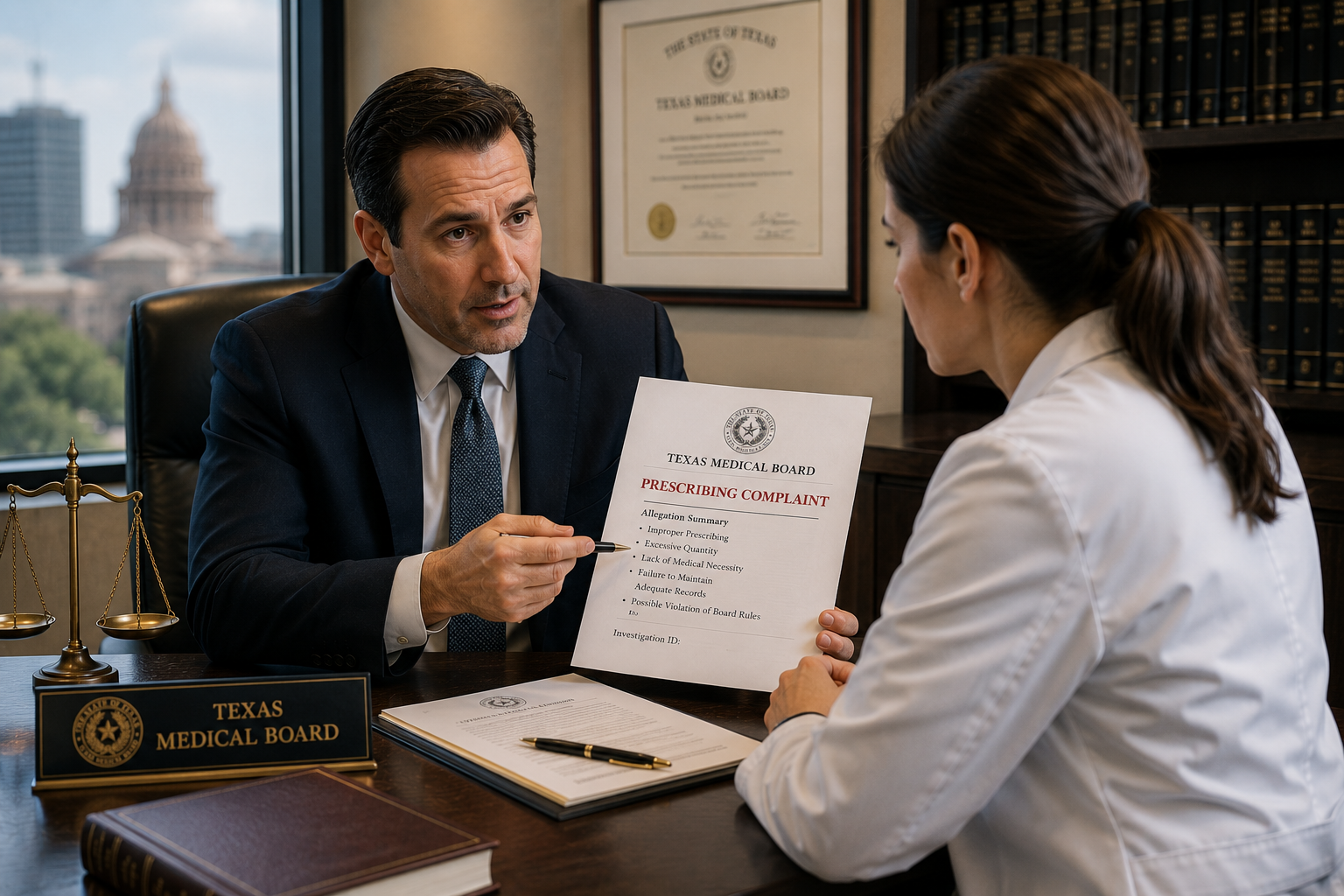 professional guidance related to  Texas Medical Board Prescribing Complaint