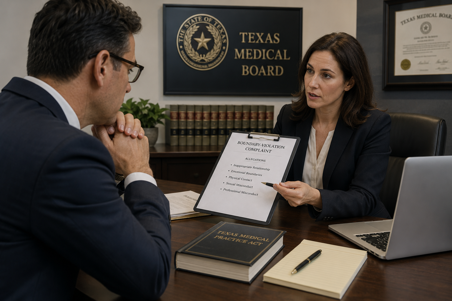 professional guidance related to Texas Medical Board boundary violation