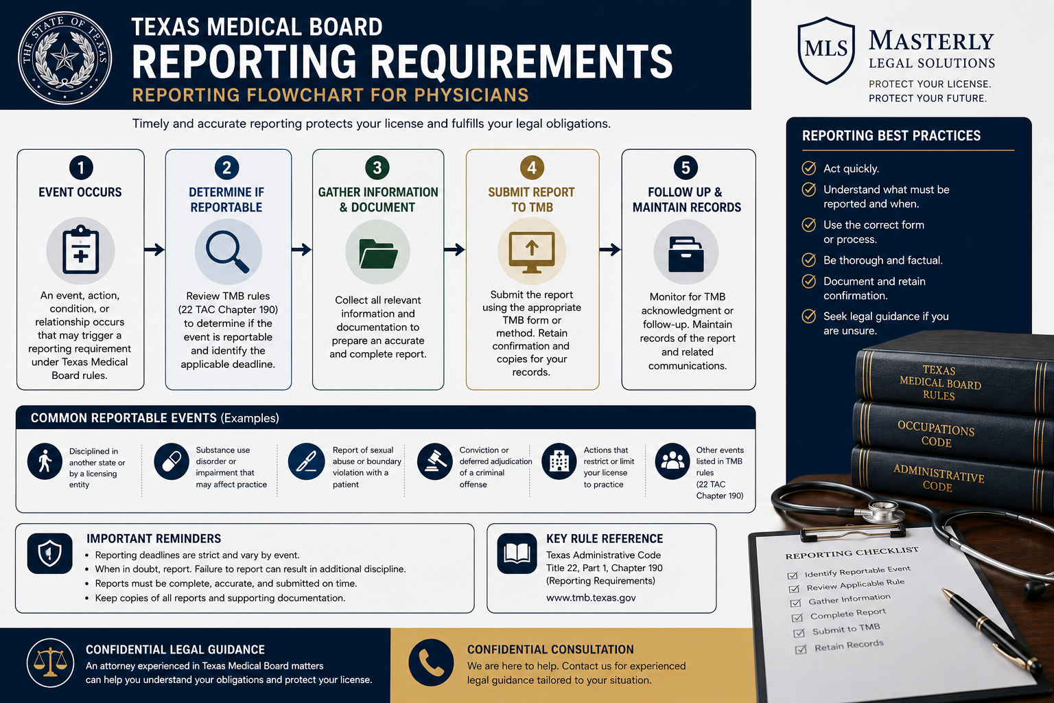 Texas Medical Board reporting requirements