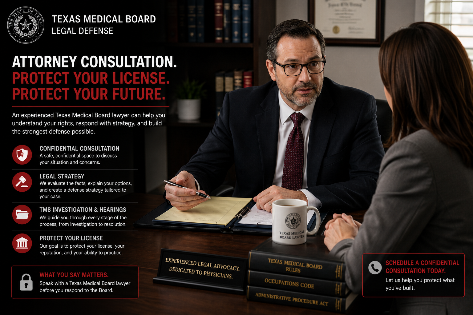 Attorney consultation Texas Medical Board lawyer