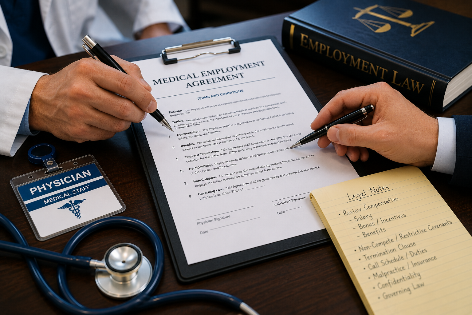 doctor contract review for medical employment contract