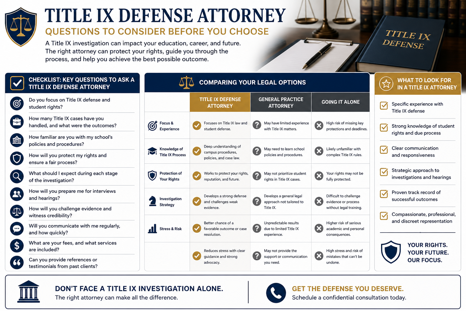 professional guidance related to title ix defense
attorney