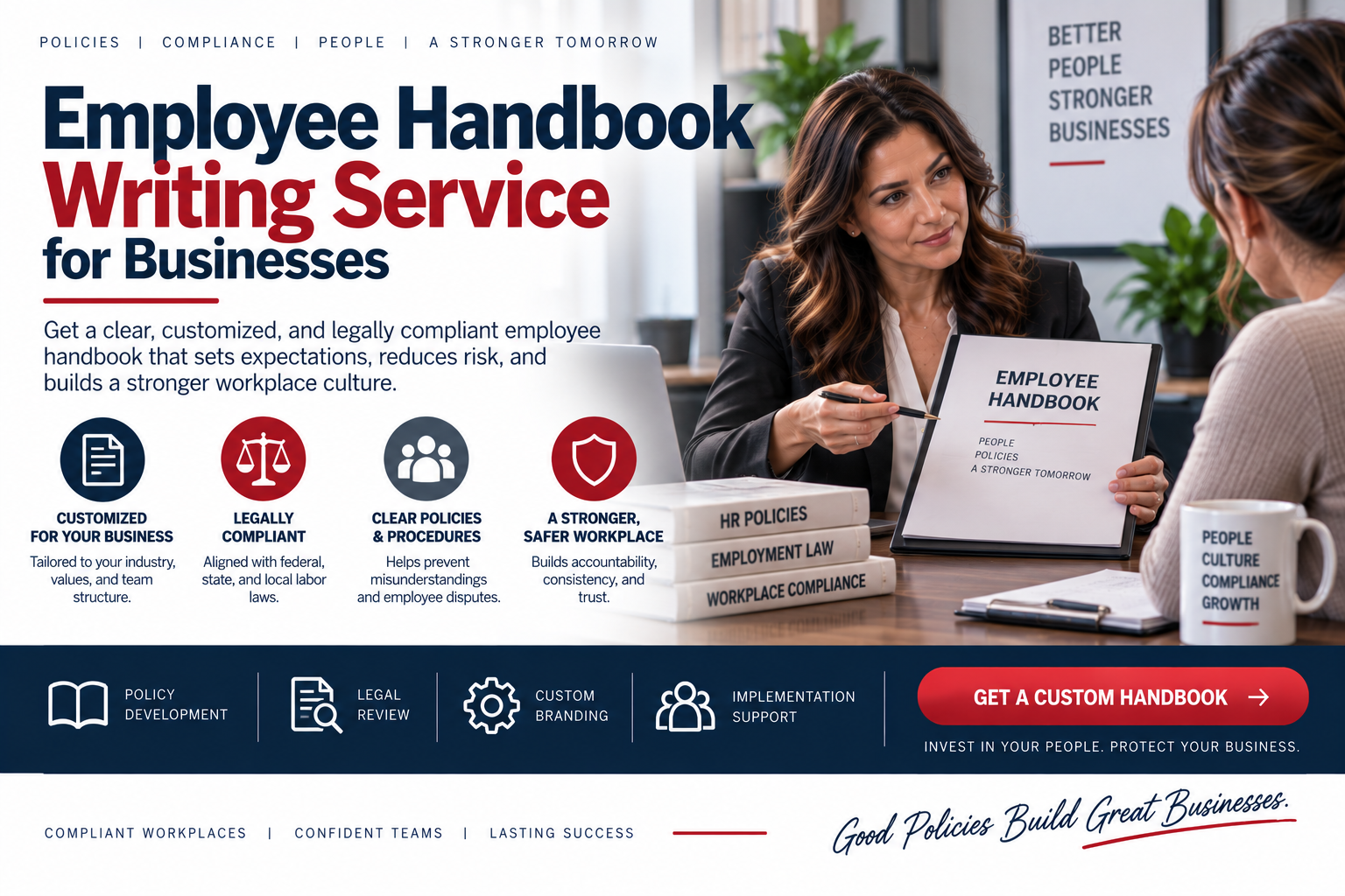 Employee handbook writing service for businesses