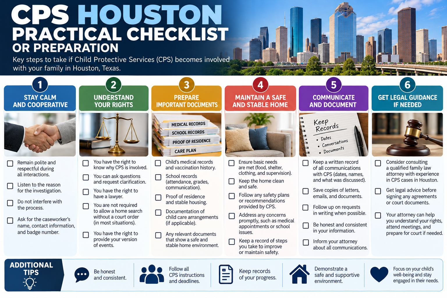 cps houston practical checklist or preparation