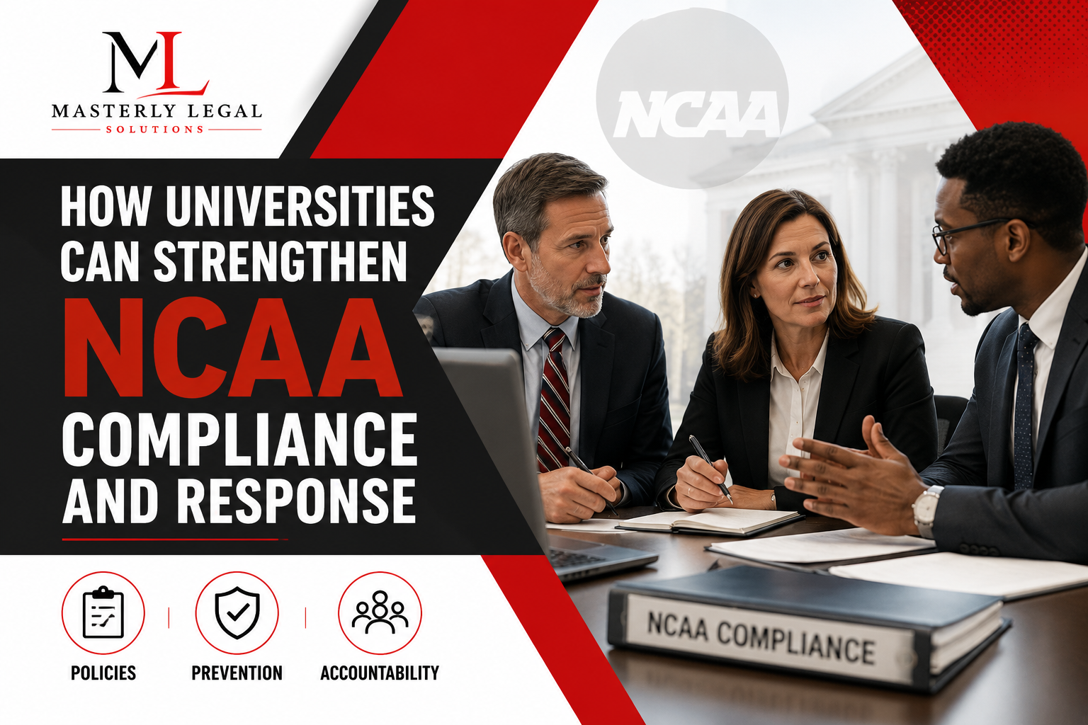 NCAA compliance attorney advising university athletics department on NCAA regulations