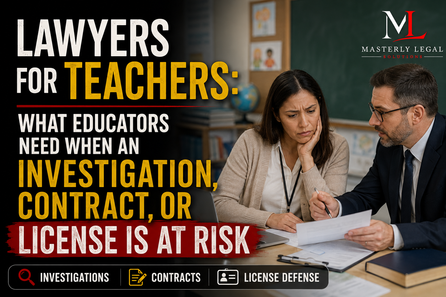 Lawyers for teachers facing legal issues