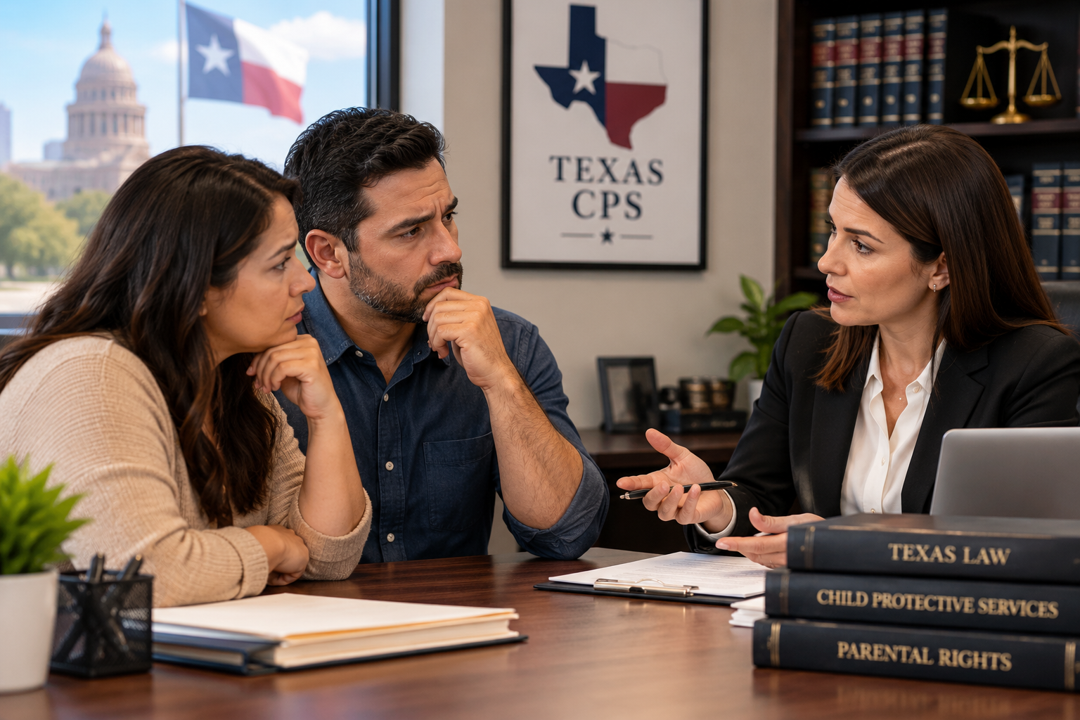 Texas parents consulting a lawyer about whether CPS may contact their employer during a child protective investigation.