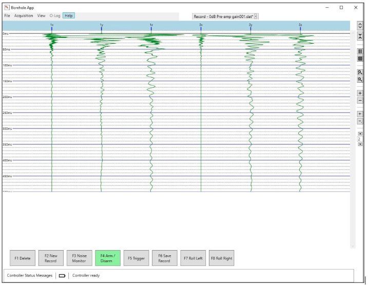 sensor set interfaces with clients existing software GUI for display and analysis with collected datasets