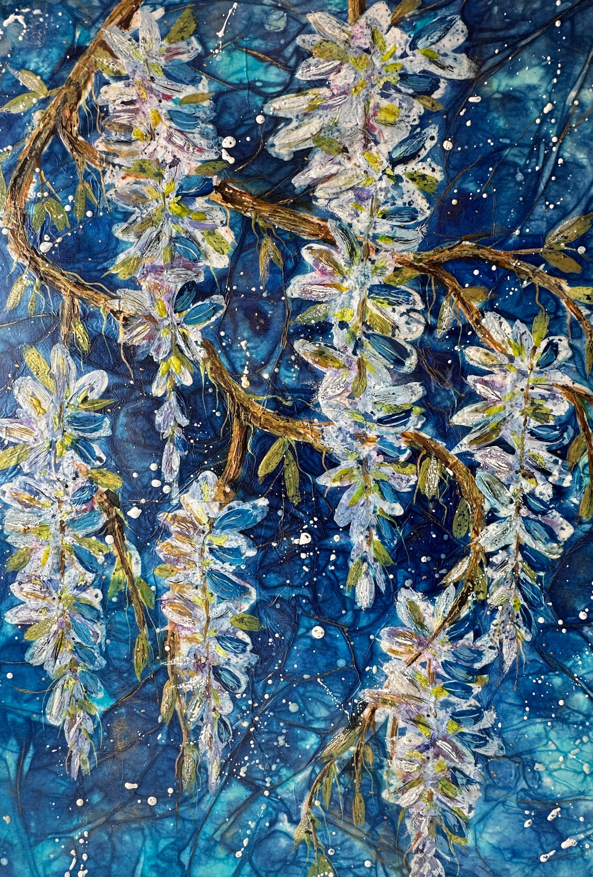 Whispers of Wisteria original art
