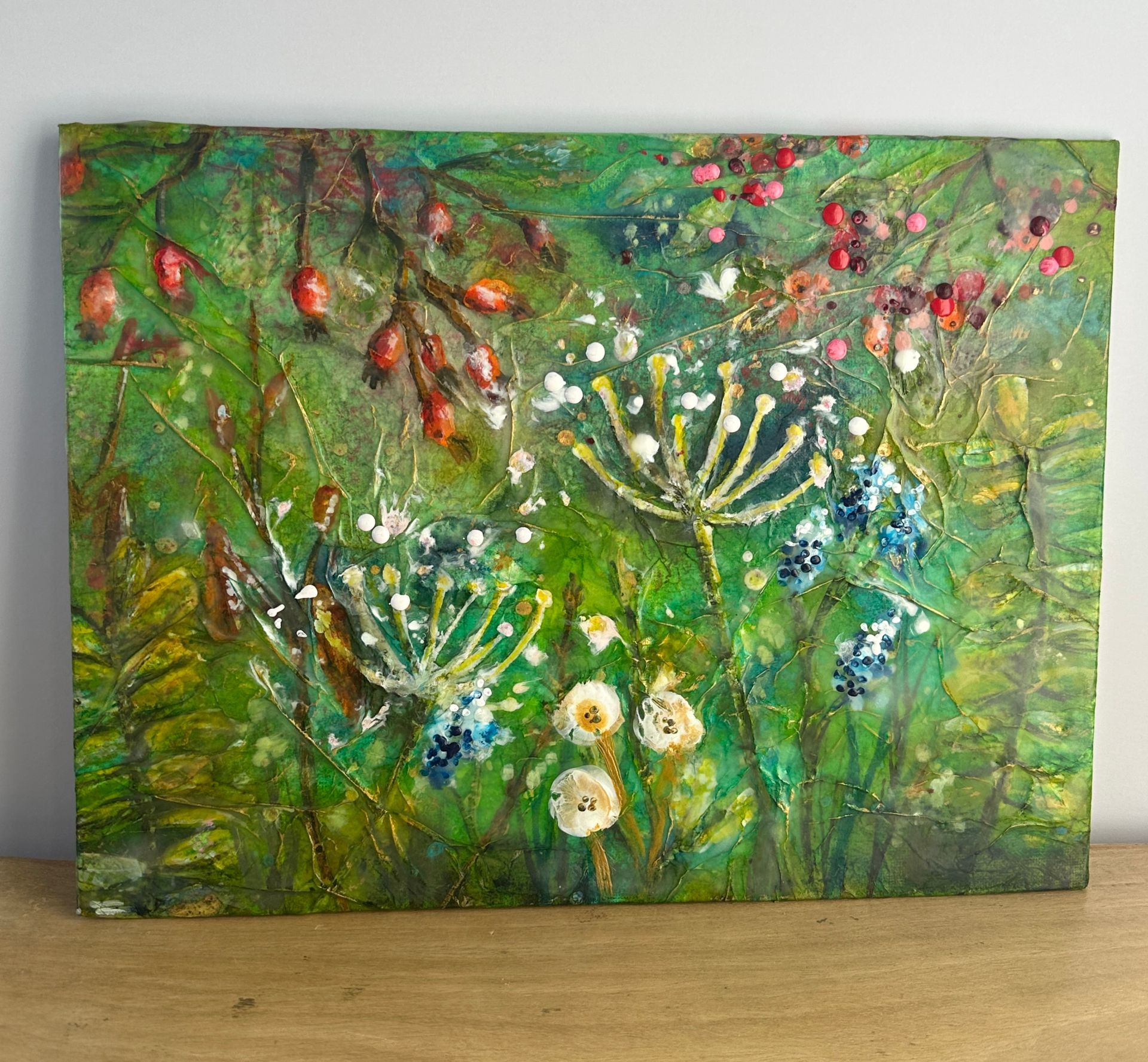 Enchanted Hedgerow from the Hedgerow Series original art