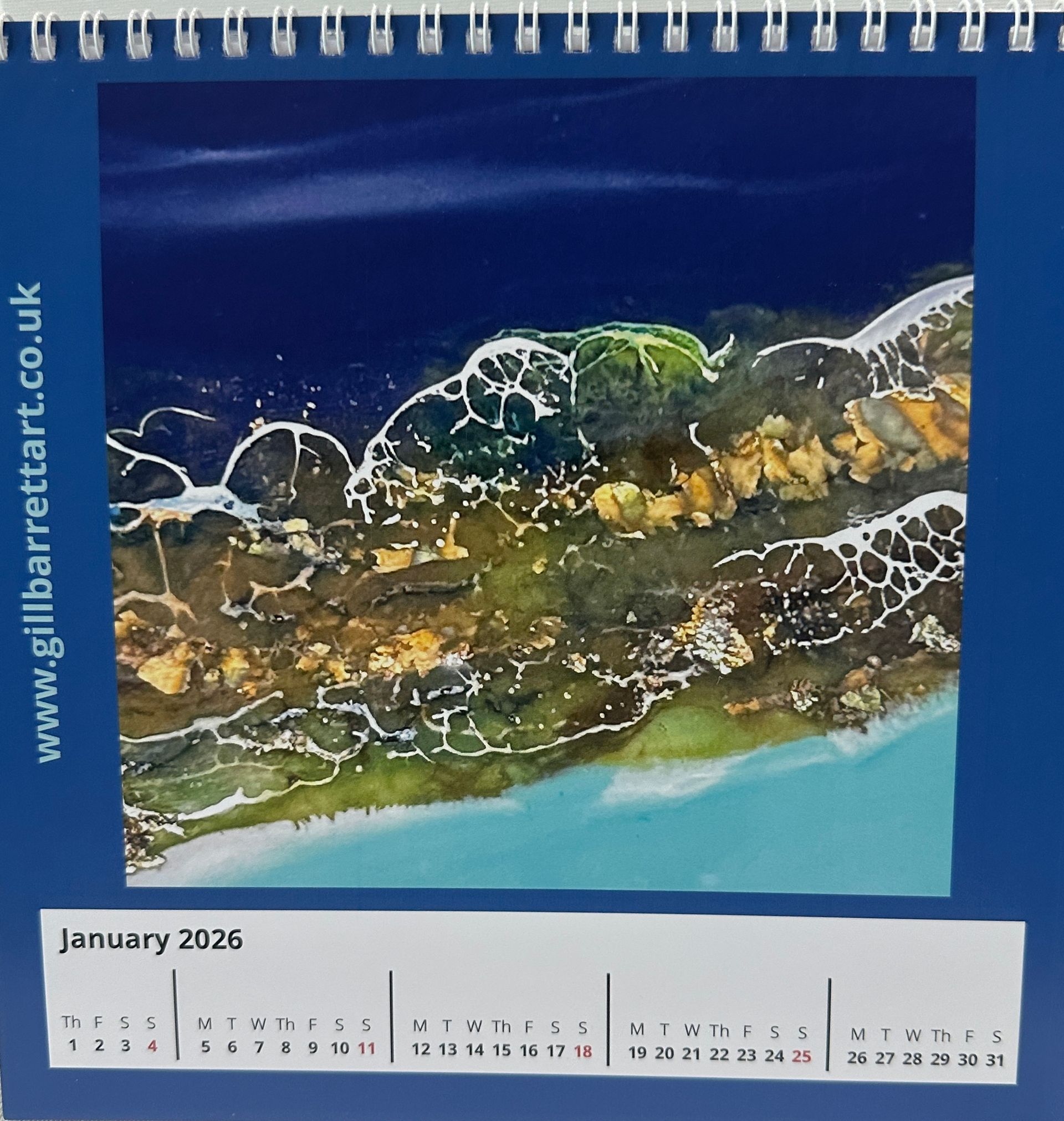 Gill Barrett Art Desk Calendar 2026