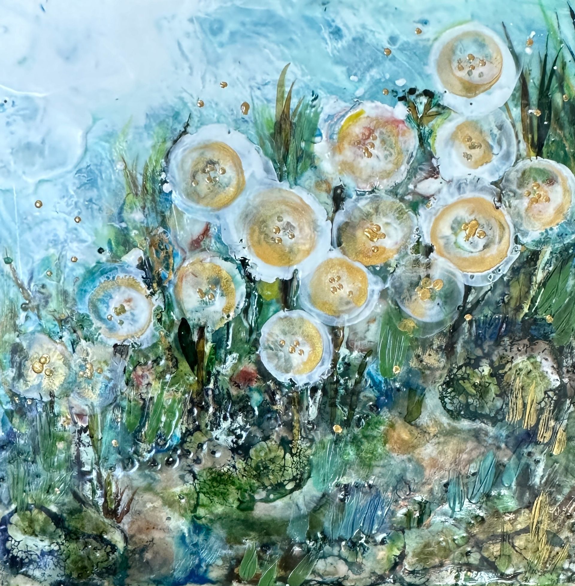 Wishes in the Garden original art