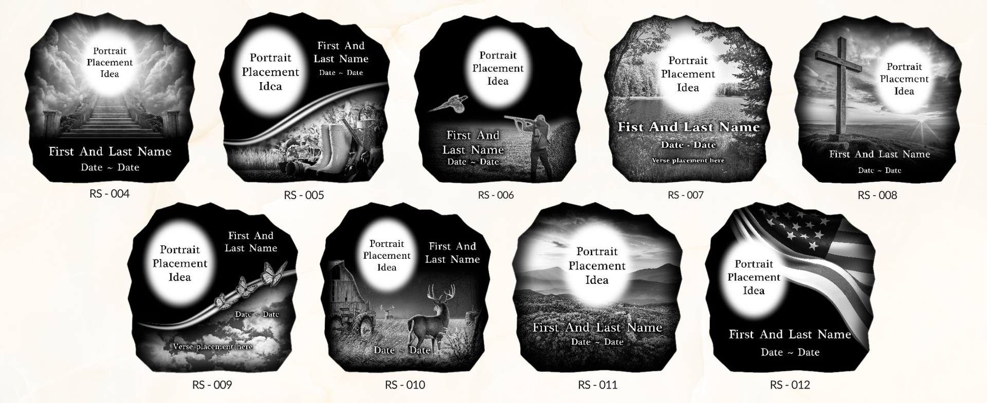 Examples of Reflection Stone designs
