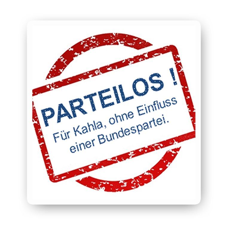 Freie Wähler Kahla Freie Wähler Kahla - Parteilos für Kahla, ohne Einfluss einer Bundespartei.