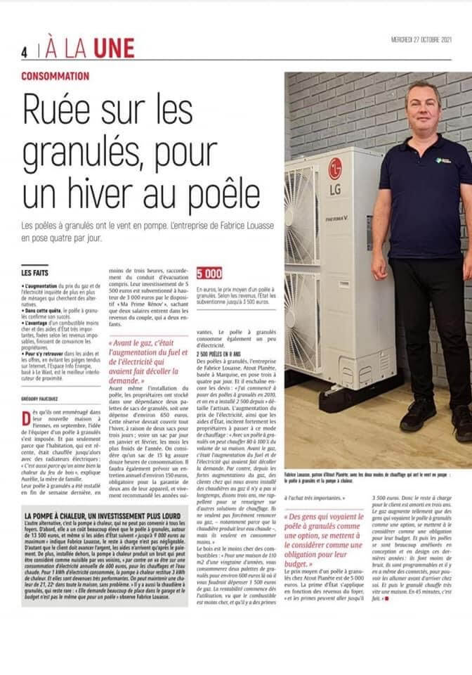 Atout Planète à Marquise - Pompes à chaleur - Poêles à granulés
