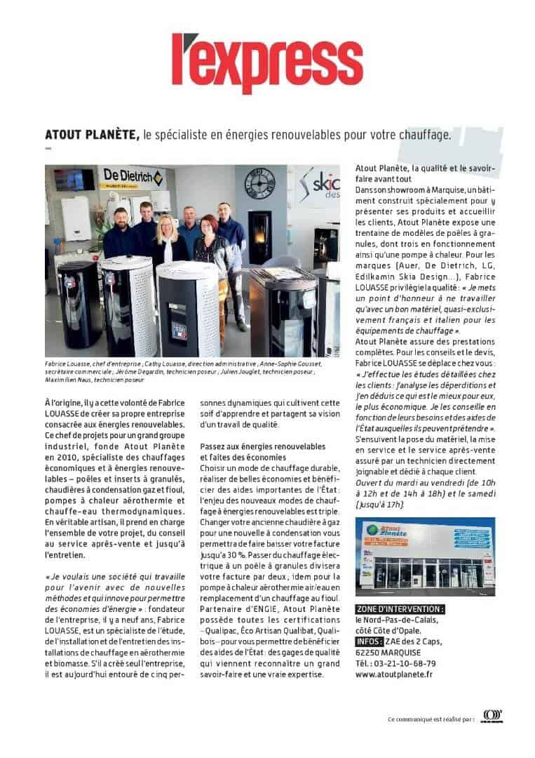 Atout Planète à Marquise - Pompes à chaleur - Poêles à granulés
