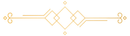Gold geometric ornamental divider on a white background
