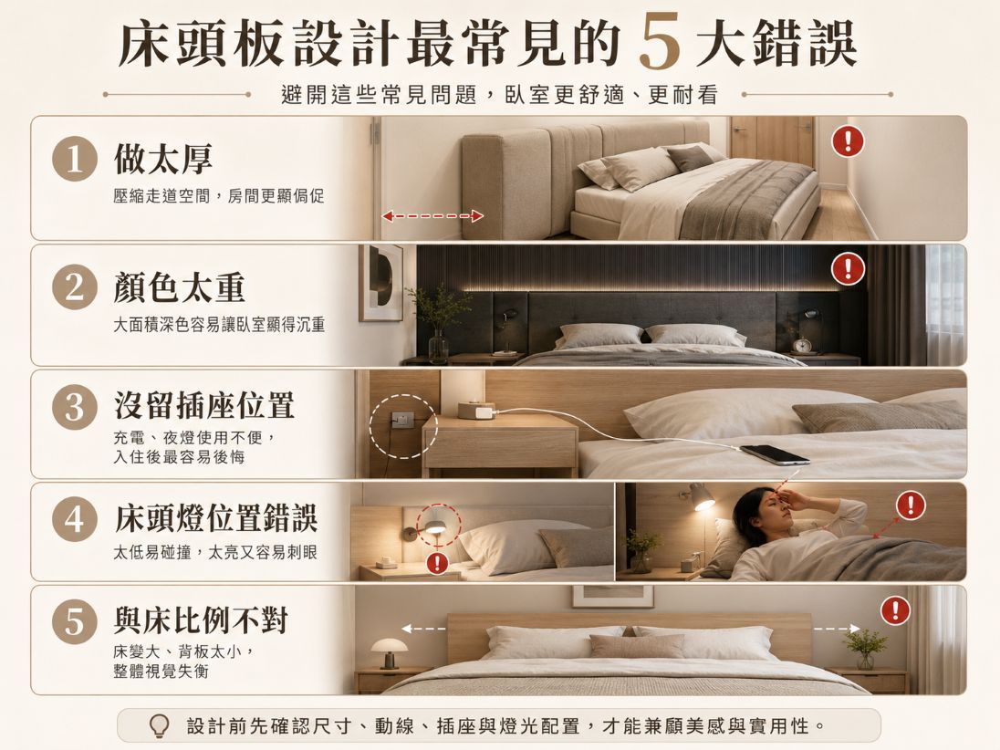 床頭板設計最常見5大錯誤
