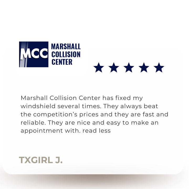 the marshall collision center has fixed my windshield several times