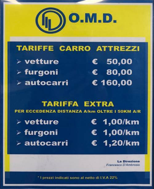 Prezzi  soccorso stradale