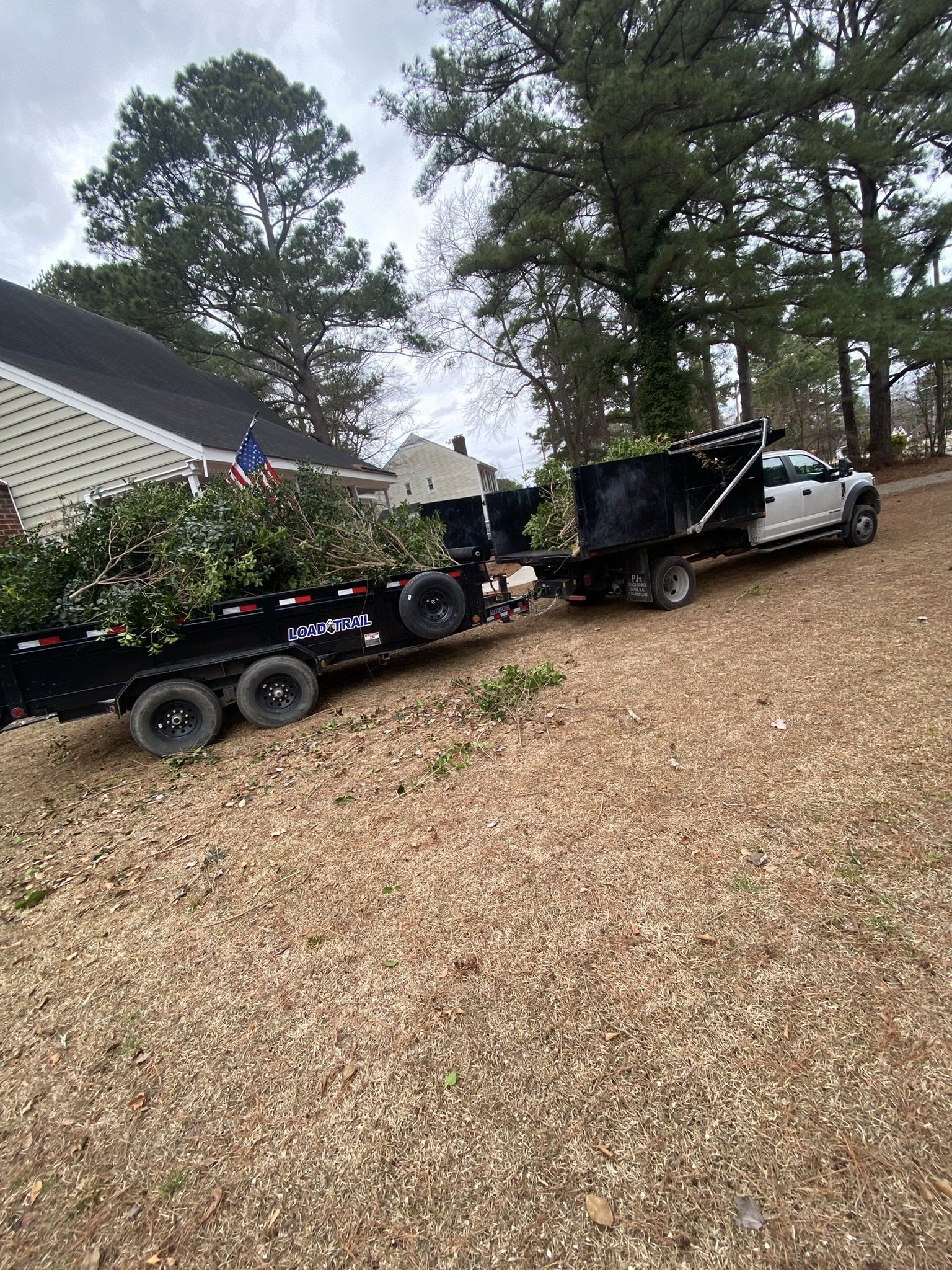 Hauling Forestry Mulching Material