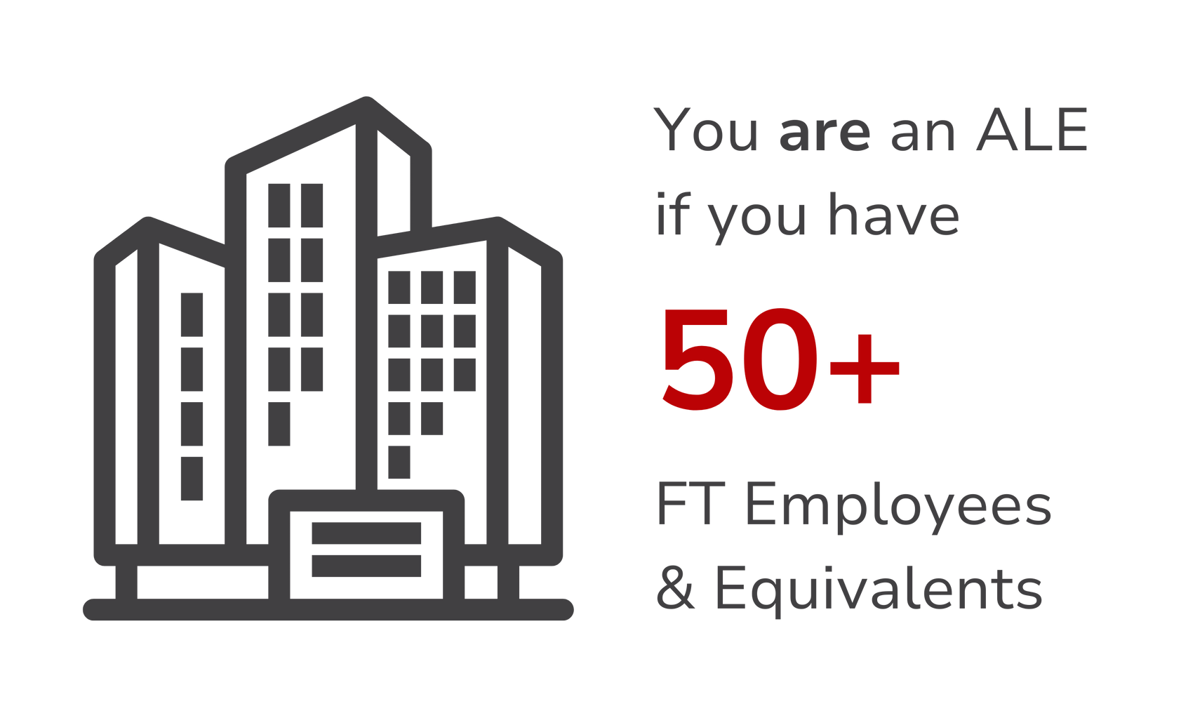 You are an ale if you have 50+ ft employees and equivalents.