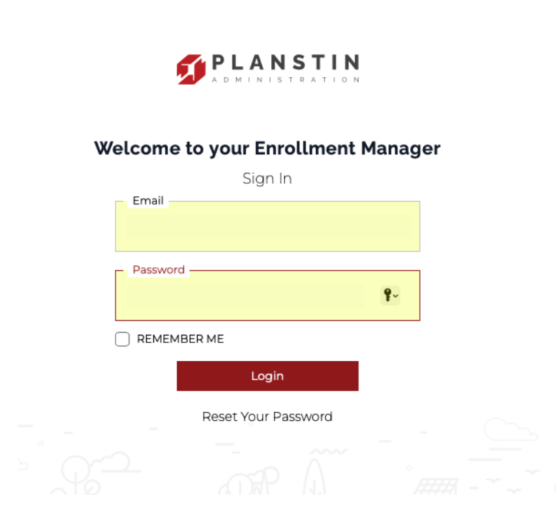 A screenshot of a welcome to your enrollment manager page.