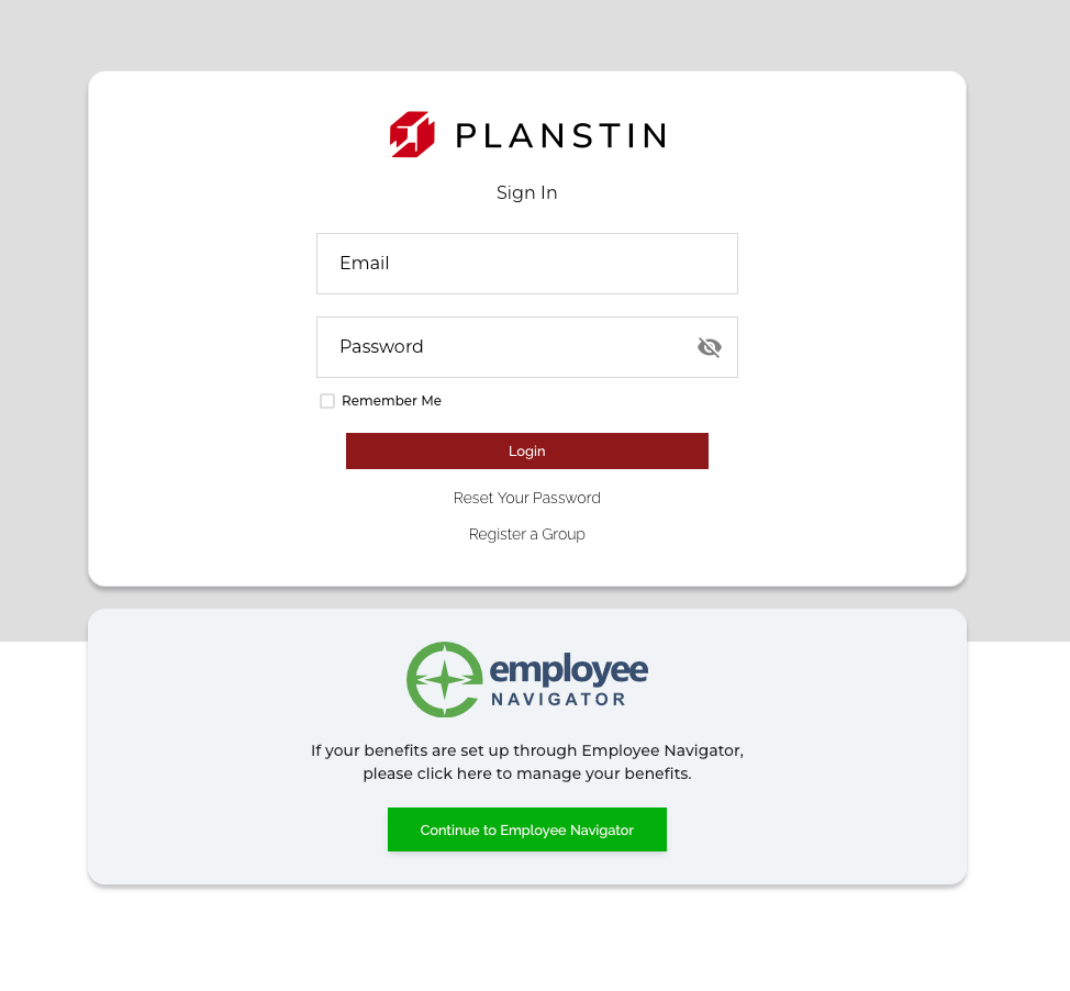 Image of a login screen with options.