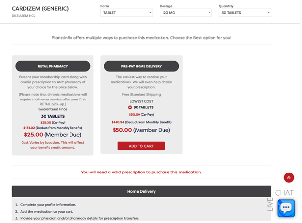 A screenshot of a website for a company called carezen generic.