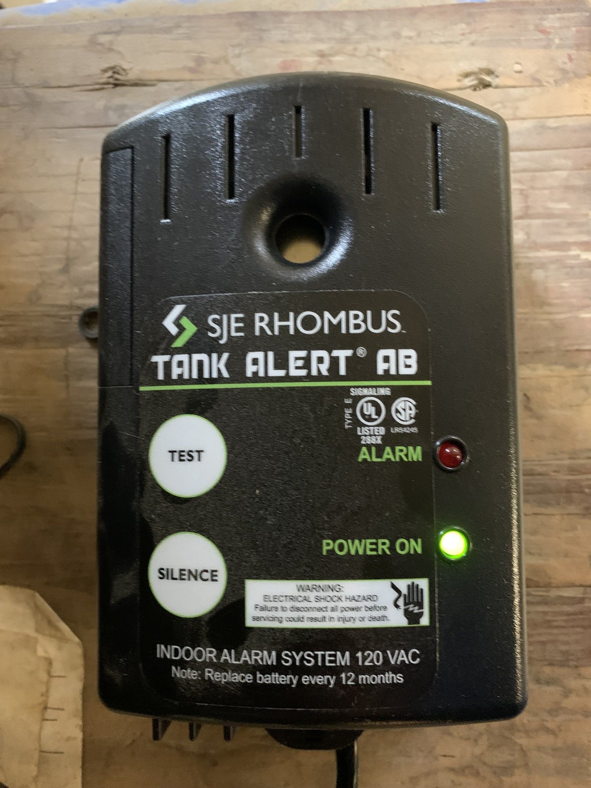 SJE Rhombus Tank Alert AB Alarm System
