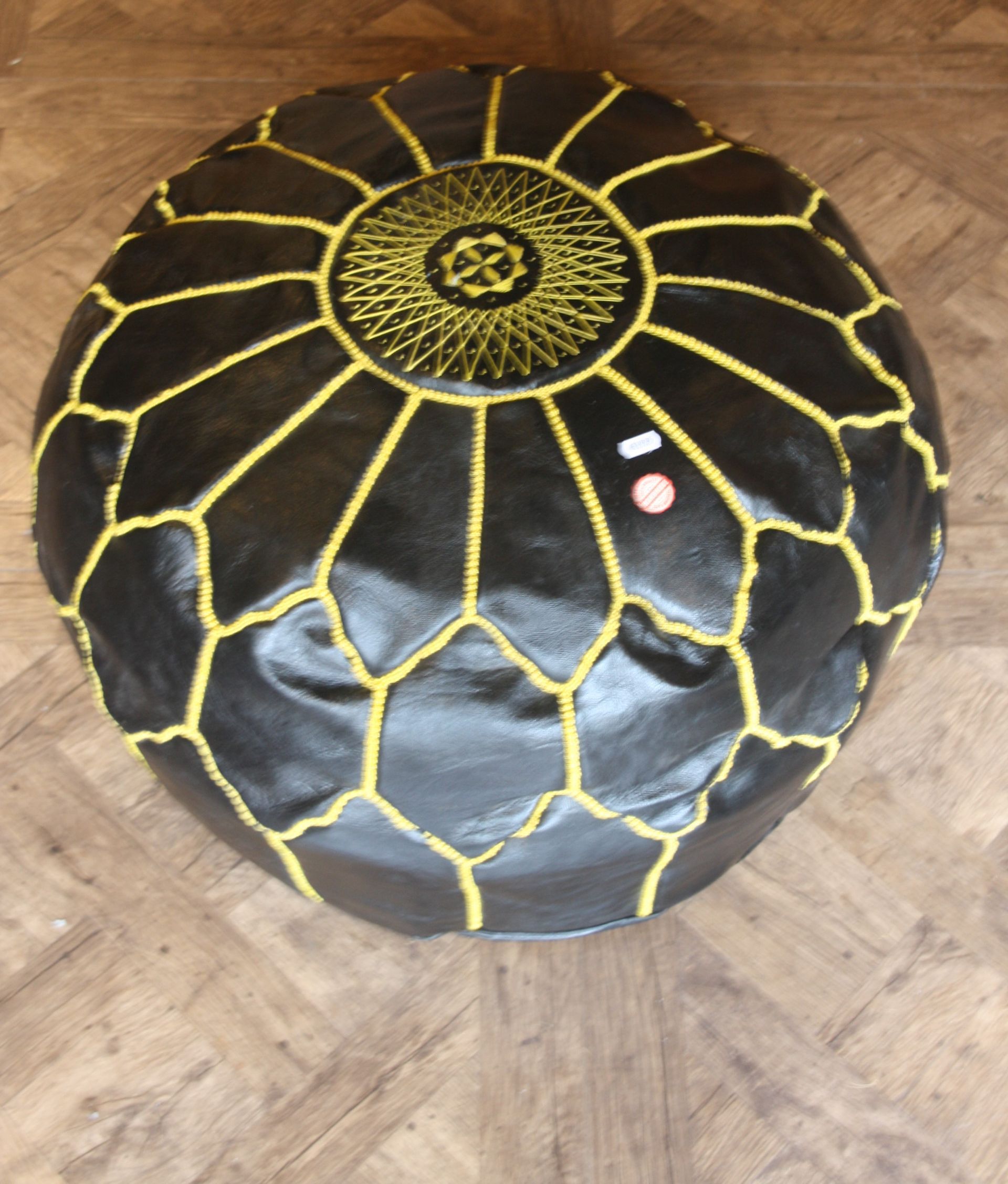XLleren ronde poef